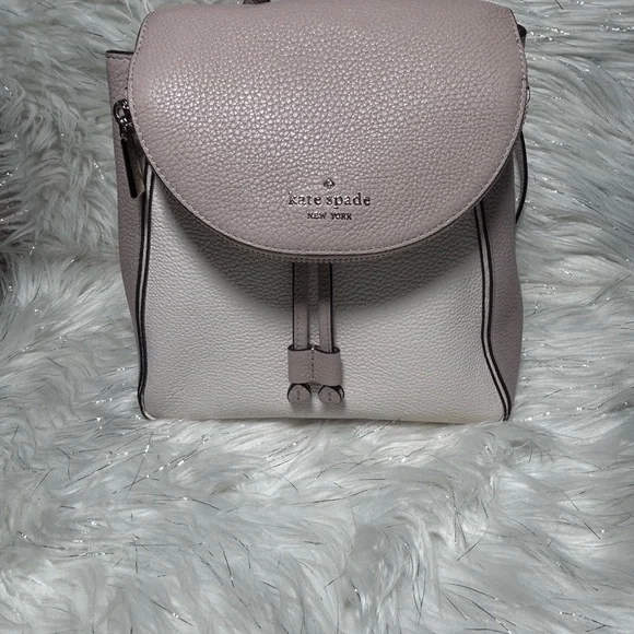 kate spade Gray and Cream Pebbled Leather Backpack NWOT Amazon.com: kate spade new york Unisex Knott Colorblocked  main image 4
